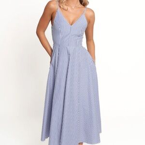 Petal & Pup White and Purple Maxi Sundress